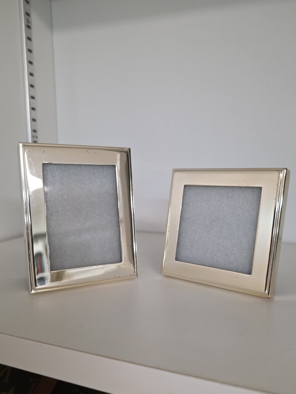 Restoration Hardware Pair of Silver Tone Metal Mini Frames